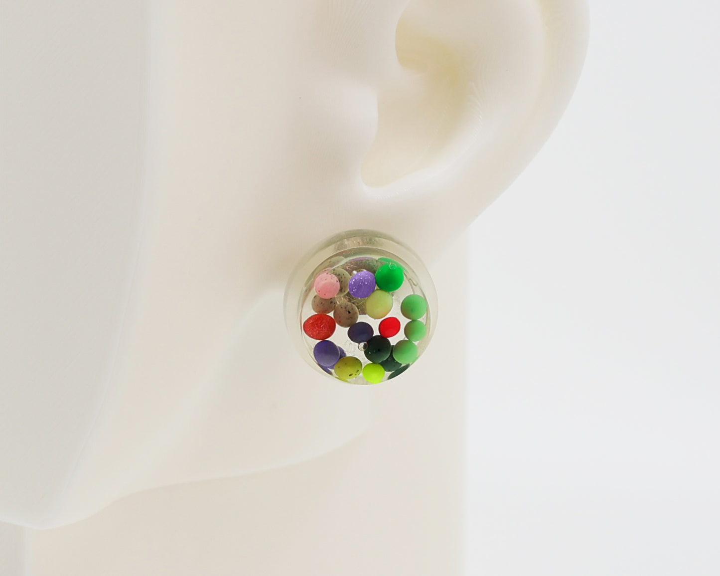 Asymmetrical Resin Earrings #A001