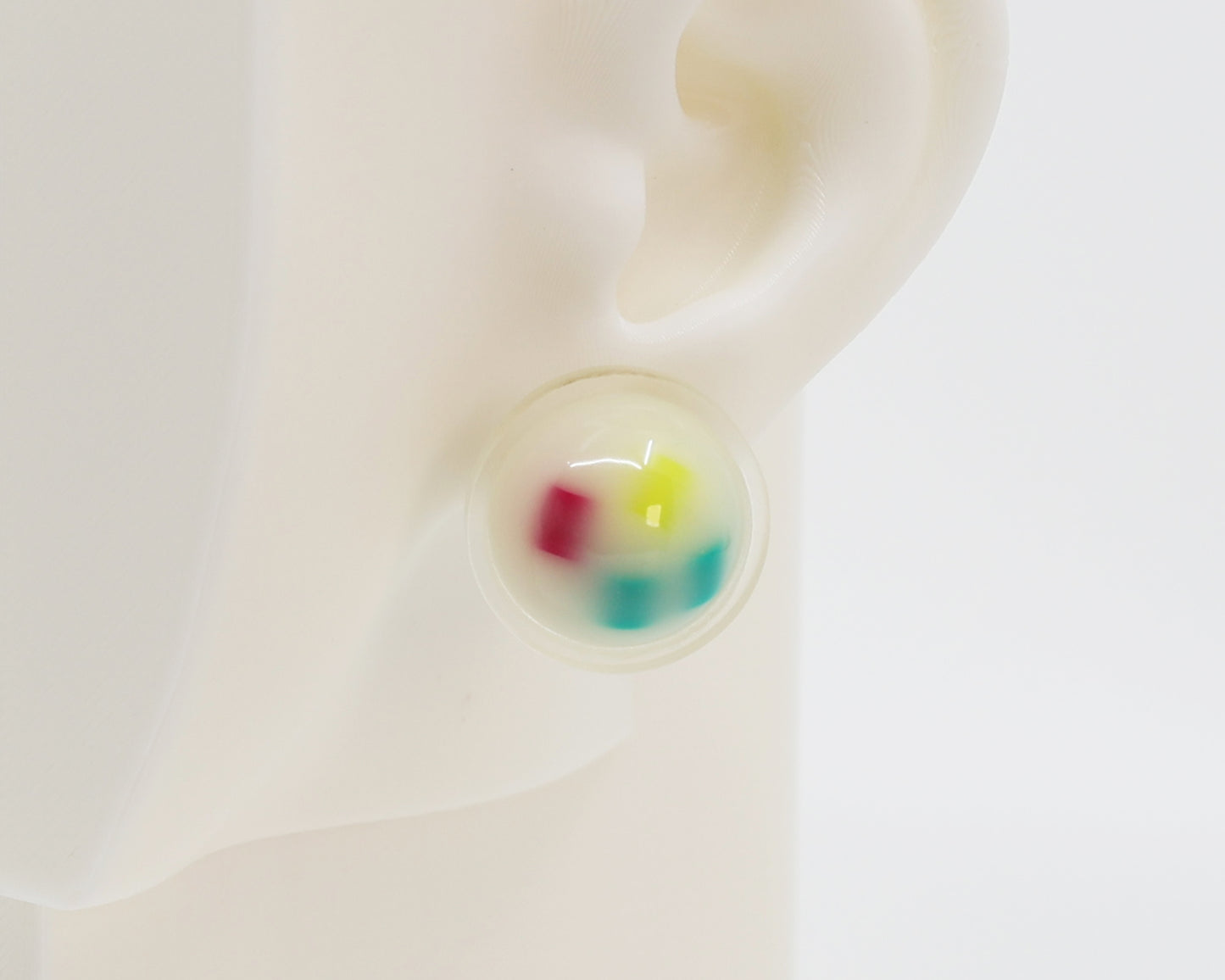 Asymmetrical Resin Earrings #A003