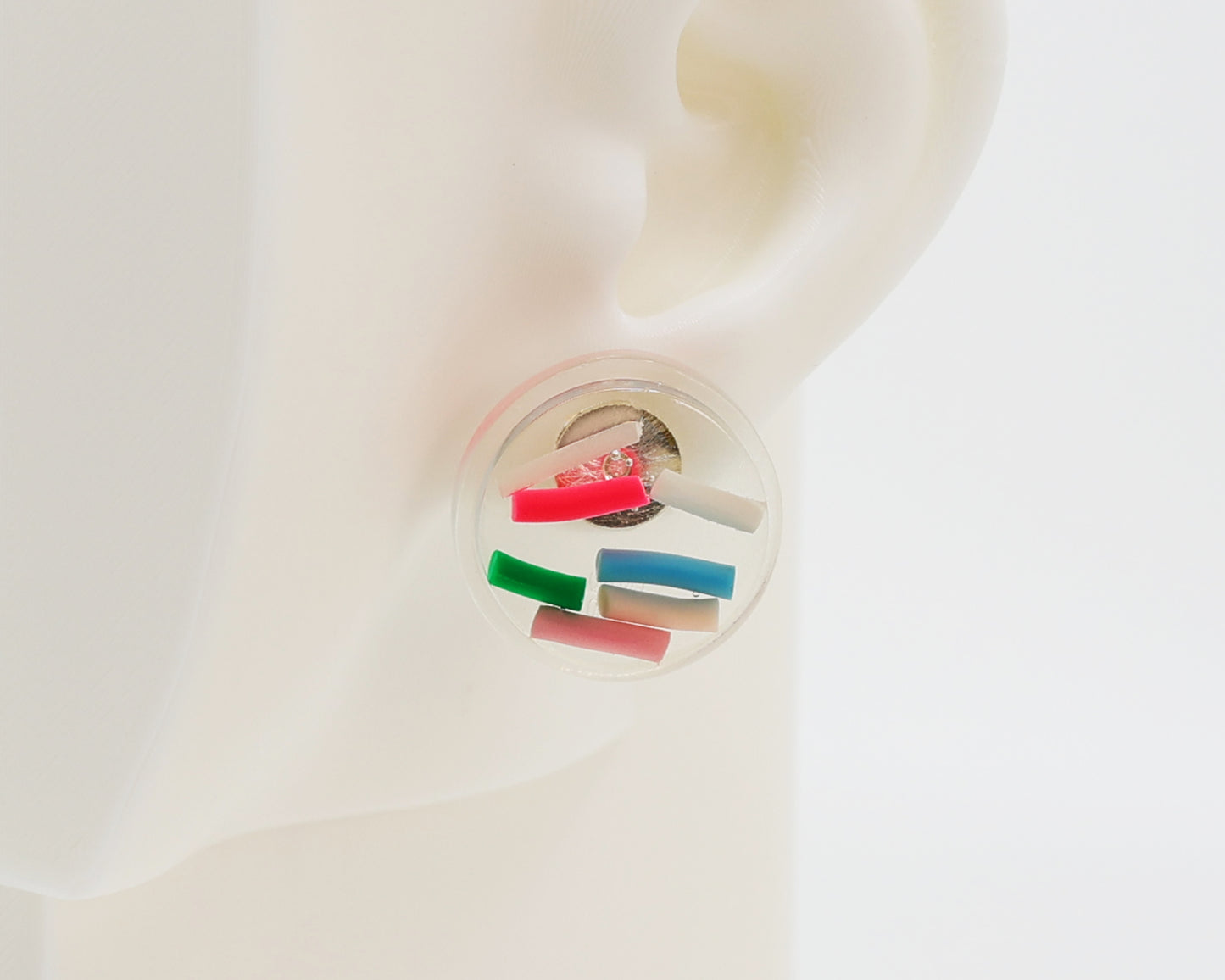 Asymmetrical Resin Earrings #A009