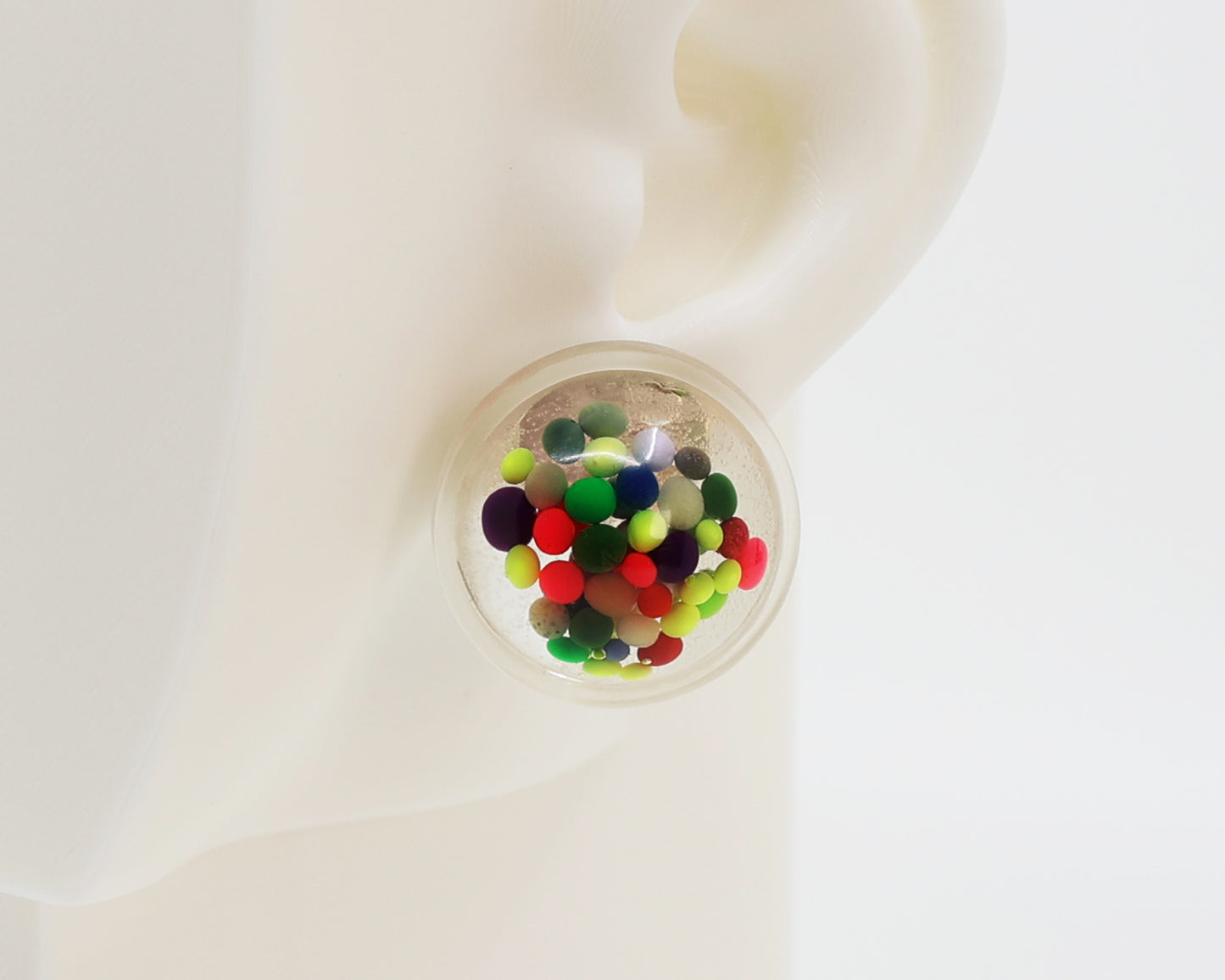 Asymmetrical Resin Earrings #A012