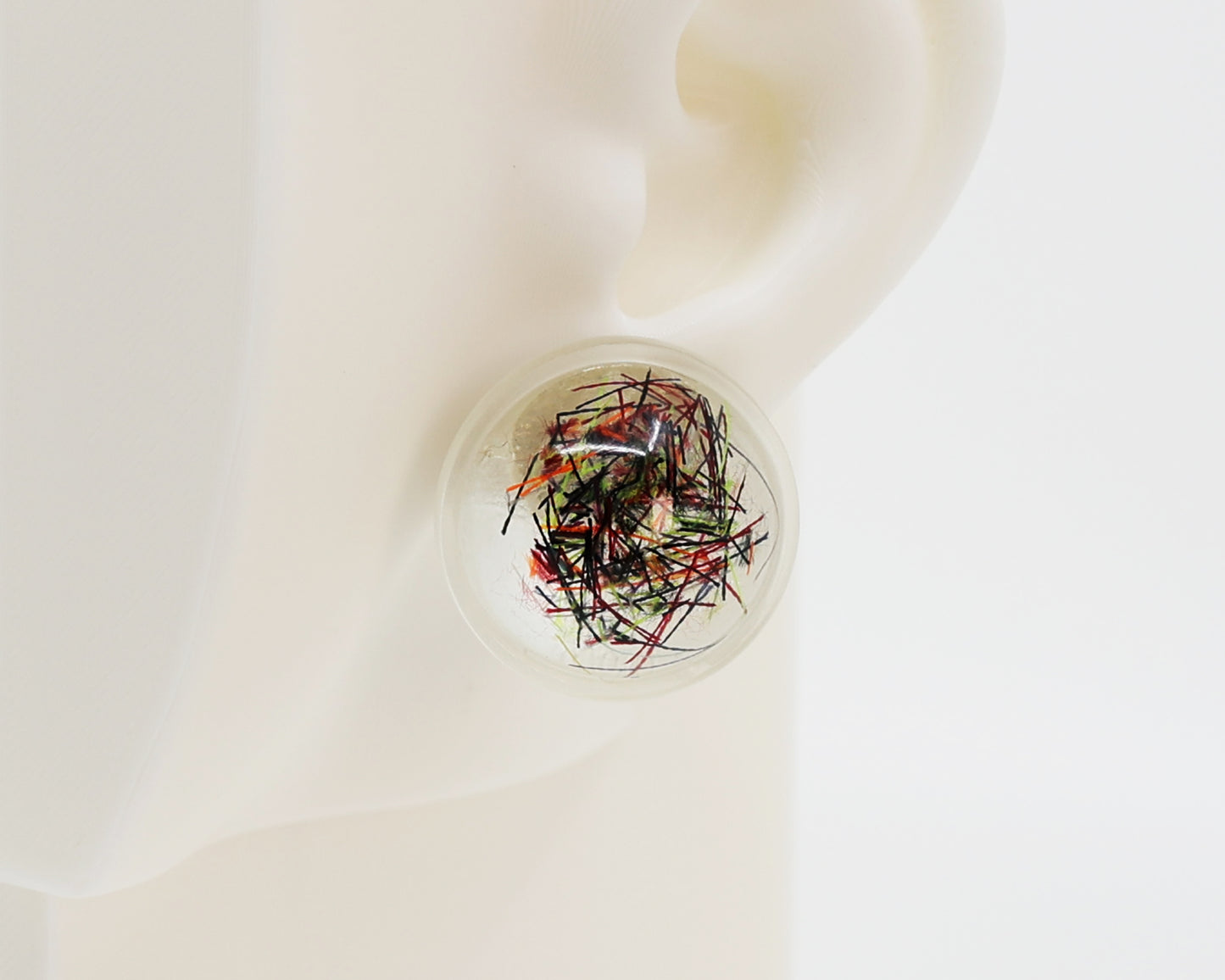Asymmetrical Resin Earrings #A015