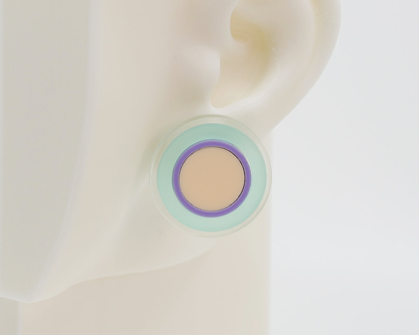 Asymmetrical Concentric Circle #A001 Earrings