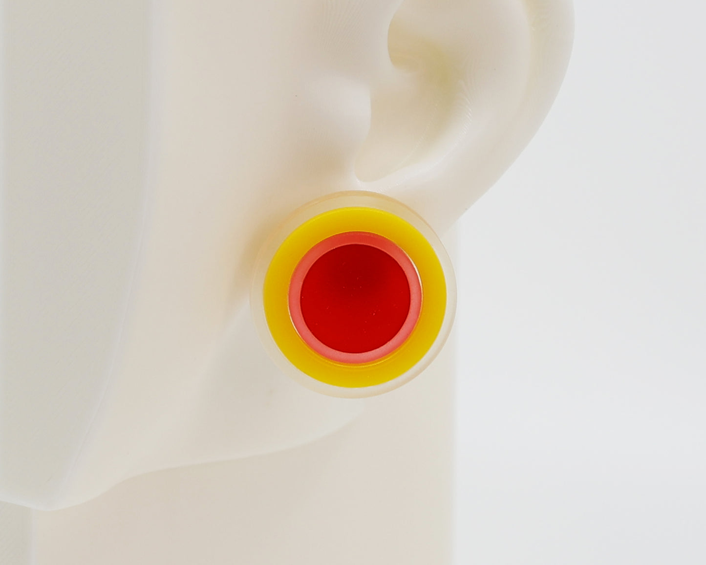 Asymmetrical Concentric Circle #A004 Earrings