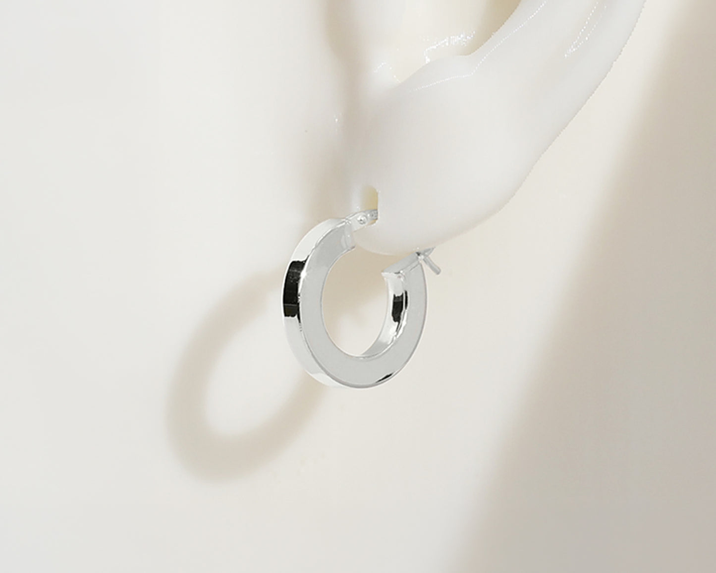 Sterling Silver Hoop Pug, The Pug Charm Earrings #AL004