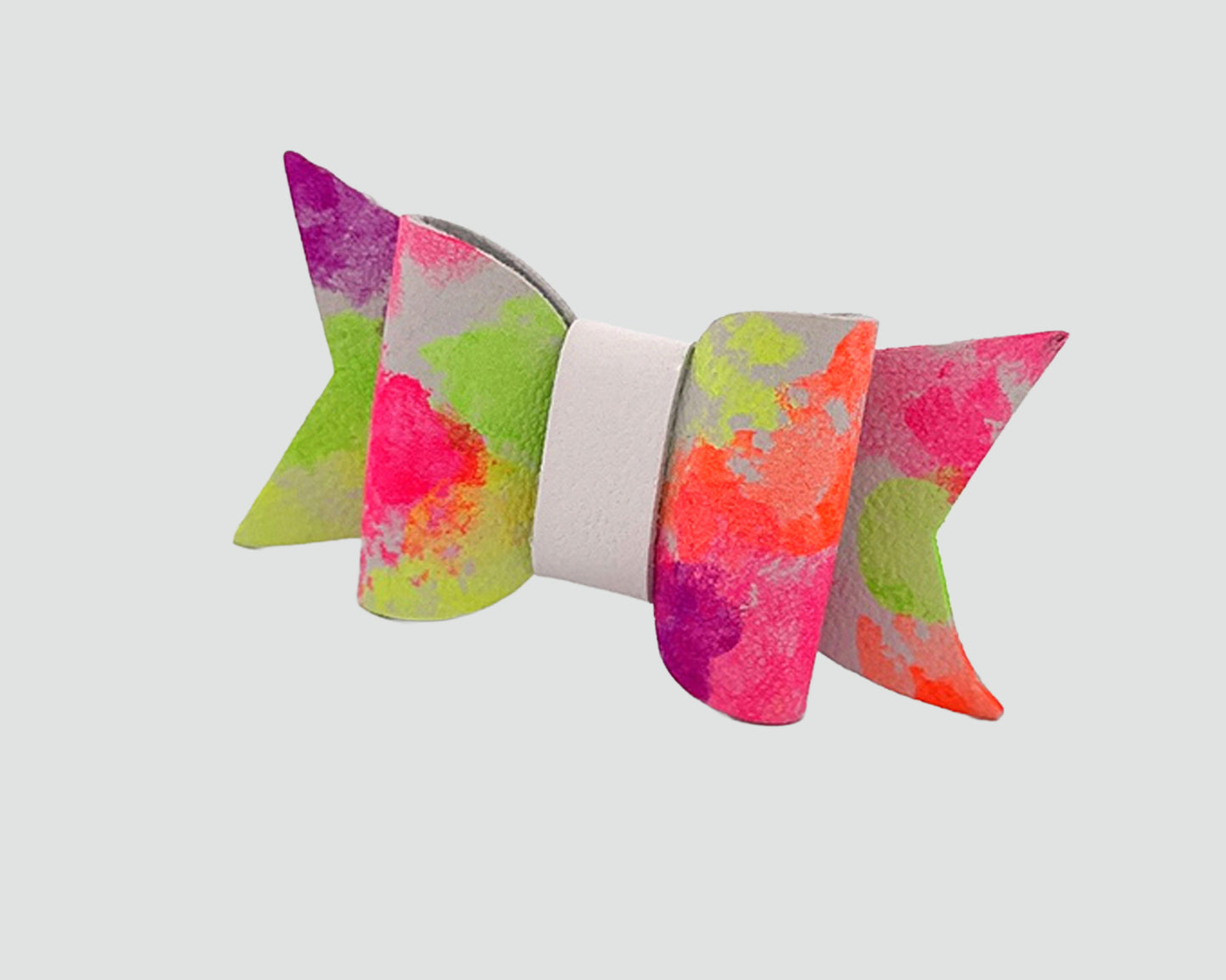 Mini Italian Leather Hair Bow #021