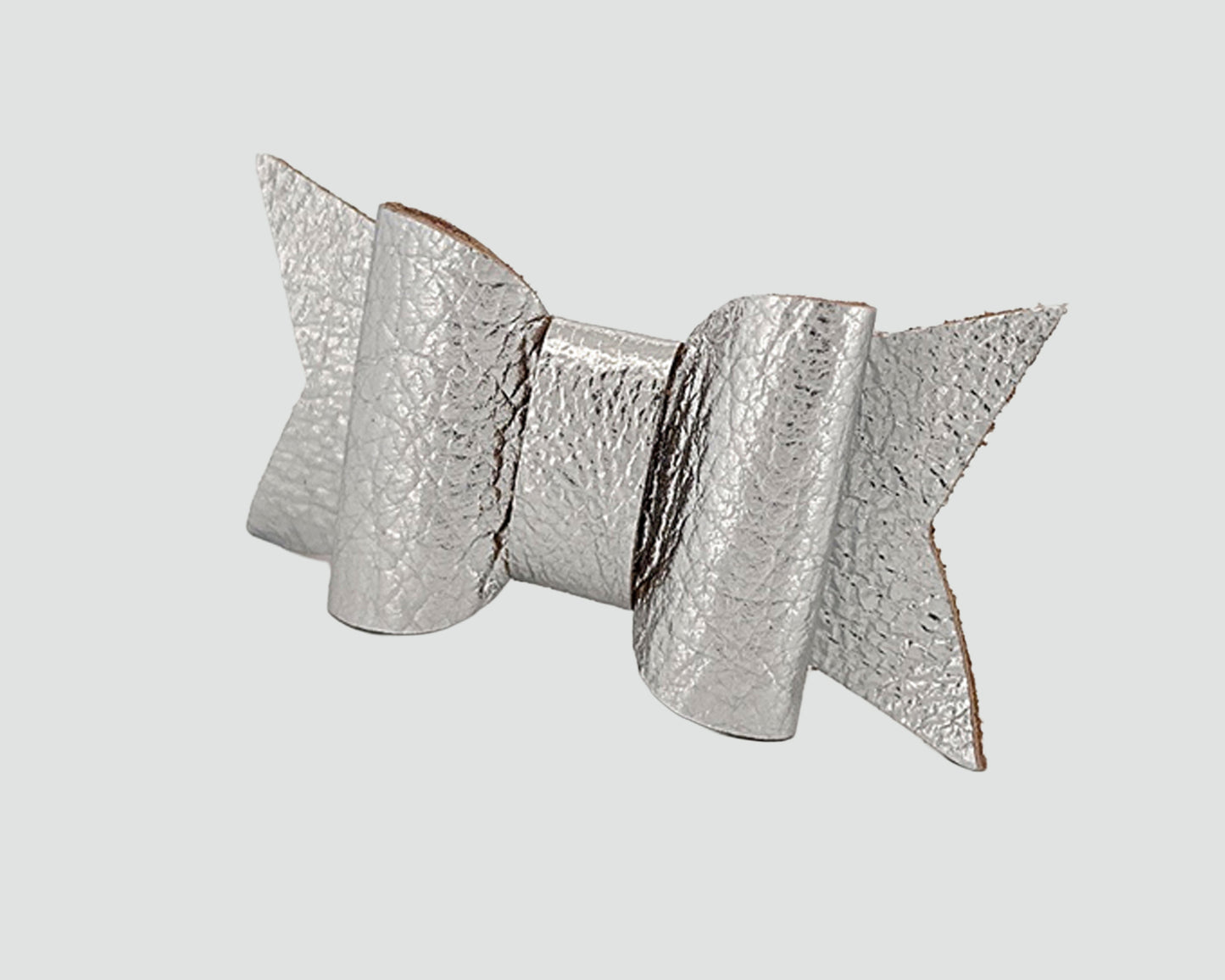 Mini Italian Leather Hair Bow #026