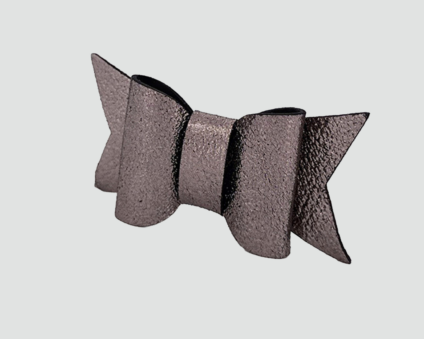 Mini Italian Leather Hair Bow #037