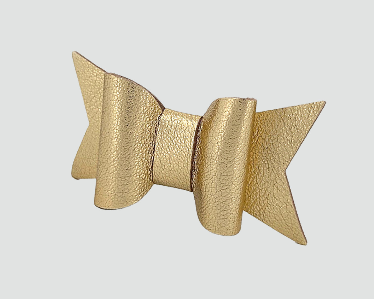 Mini Italian Leather Hair Bow #053