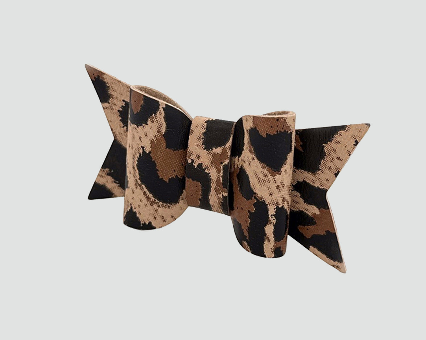 Mini Italian Leather Hair Bow #068