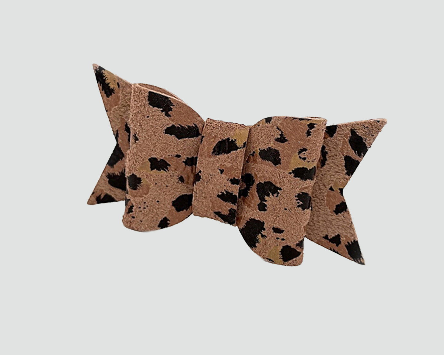 Mini Italian Leather Hair Bow #069