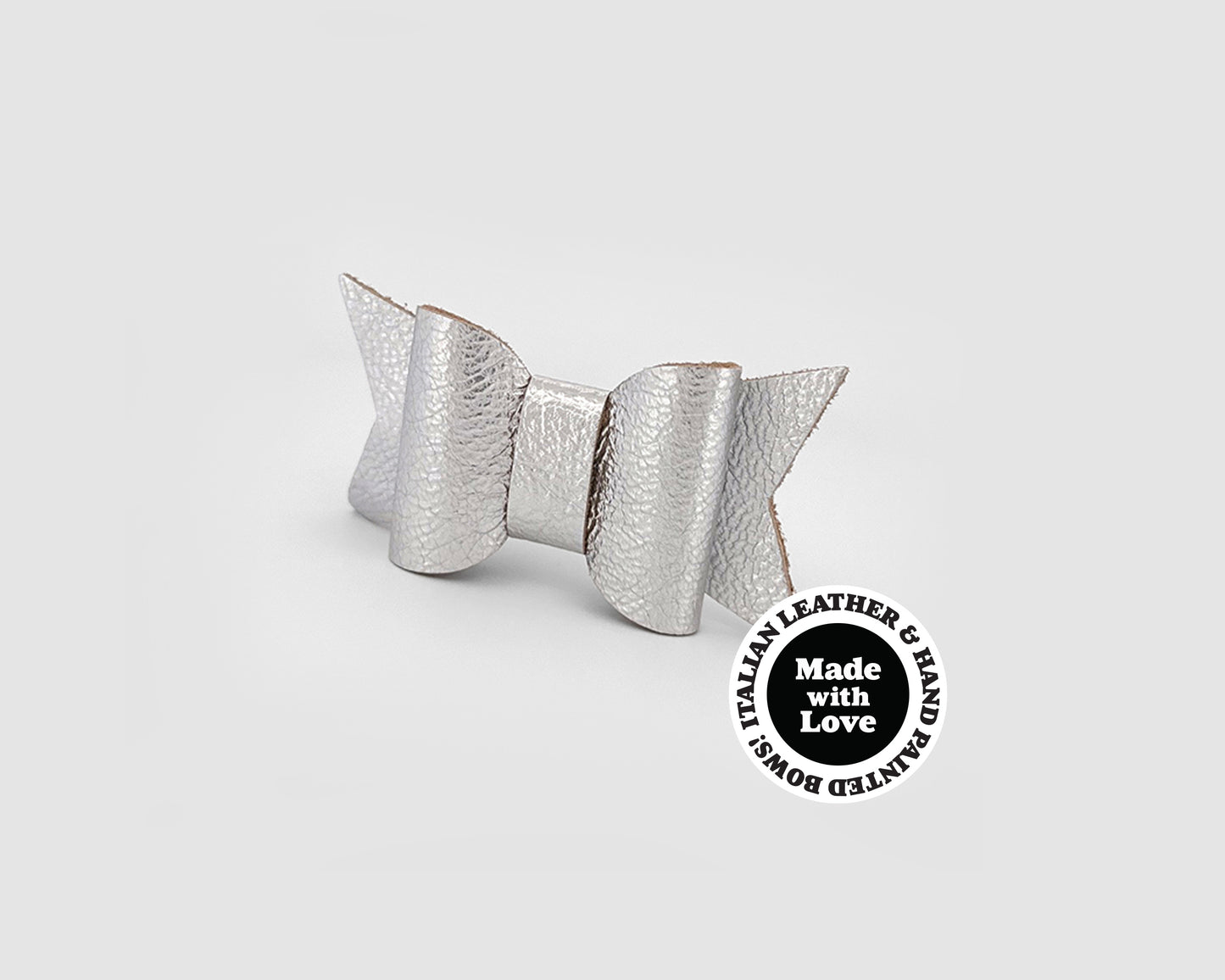 Mini Italian Leather hair Bow #028