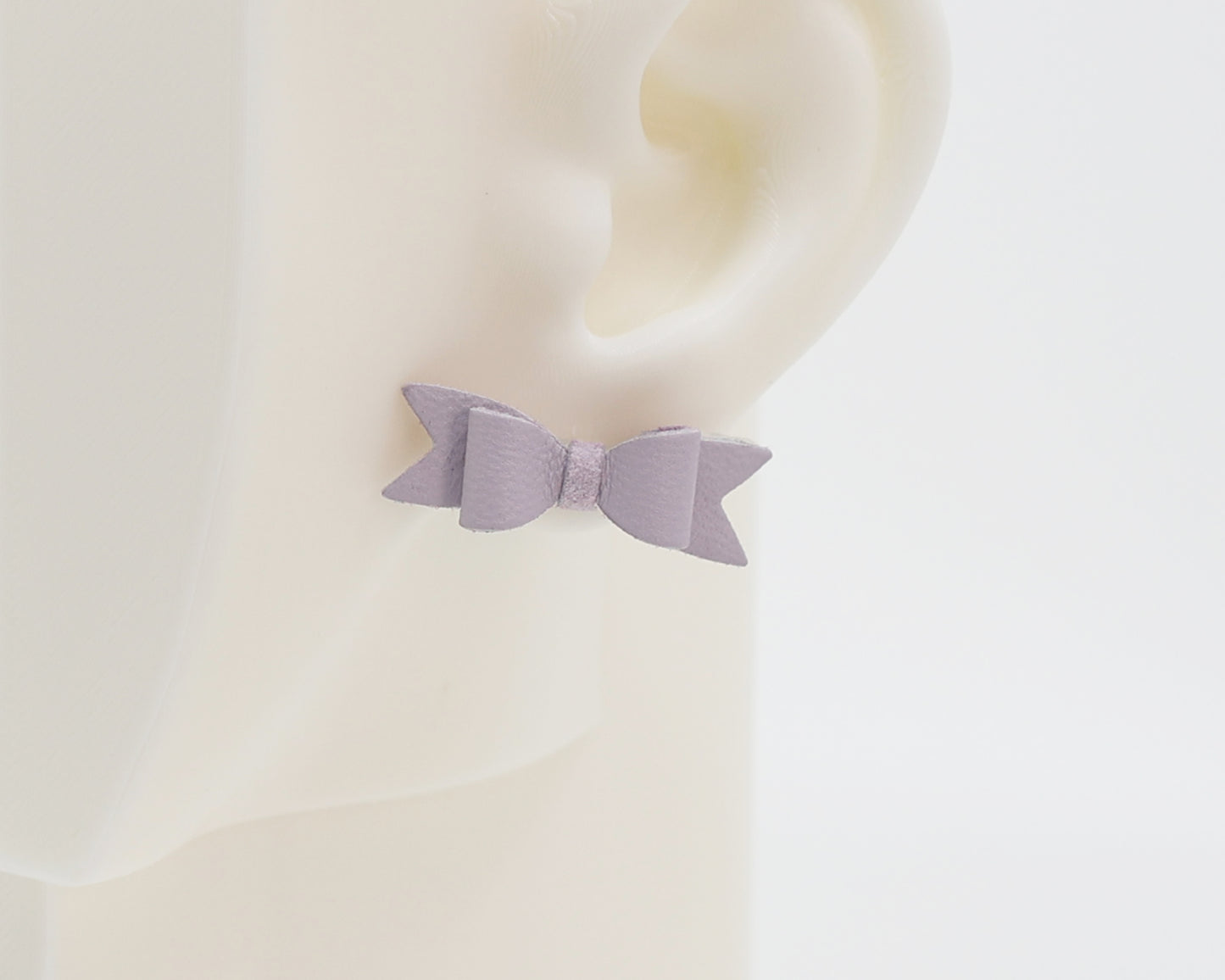 Italian Leather Bow #A005 Earrings