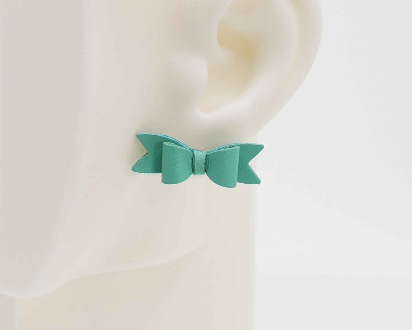 Italian Leather Bow #A012 Earrings