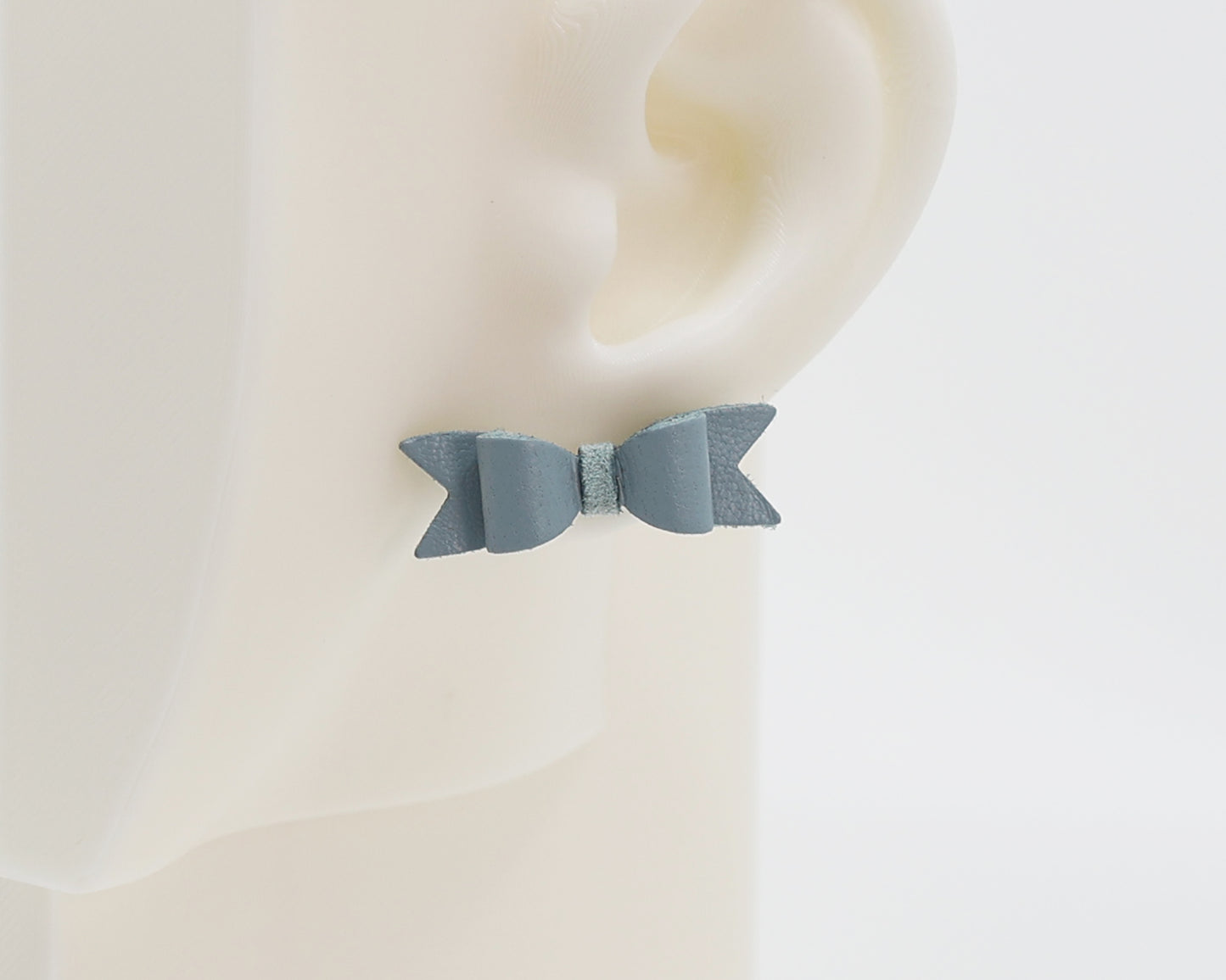 Italian Leather Bow #A013 Earrings