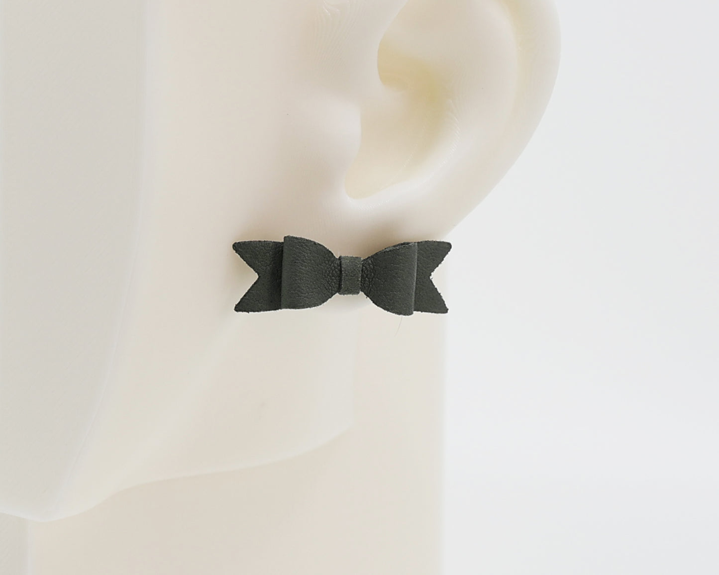 Italian Leather Bow #A022 Earrings
