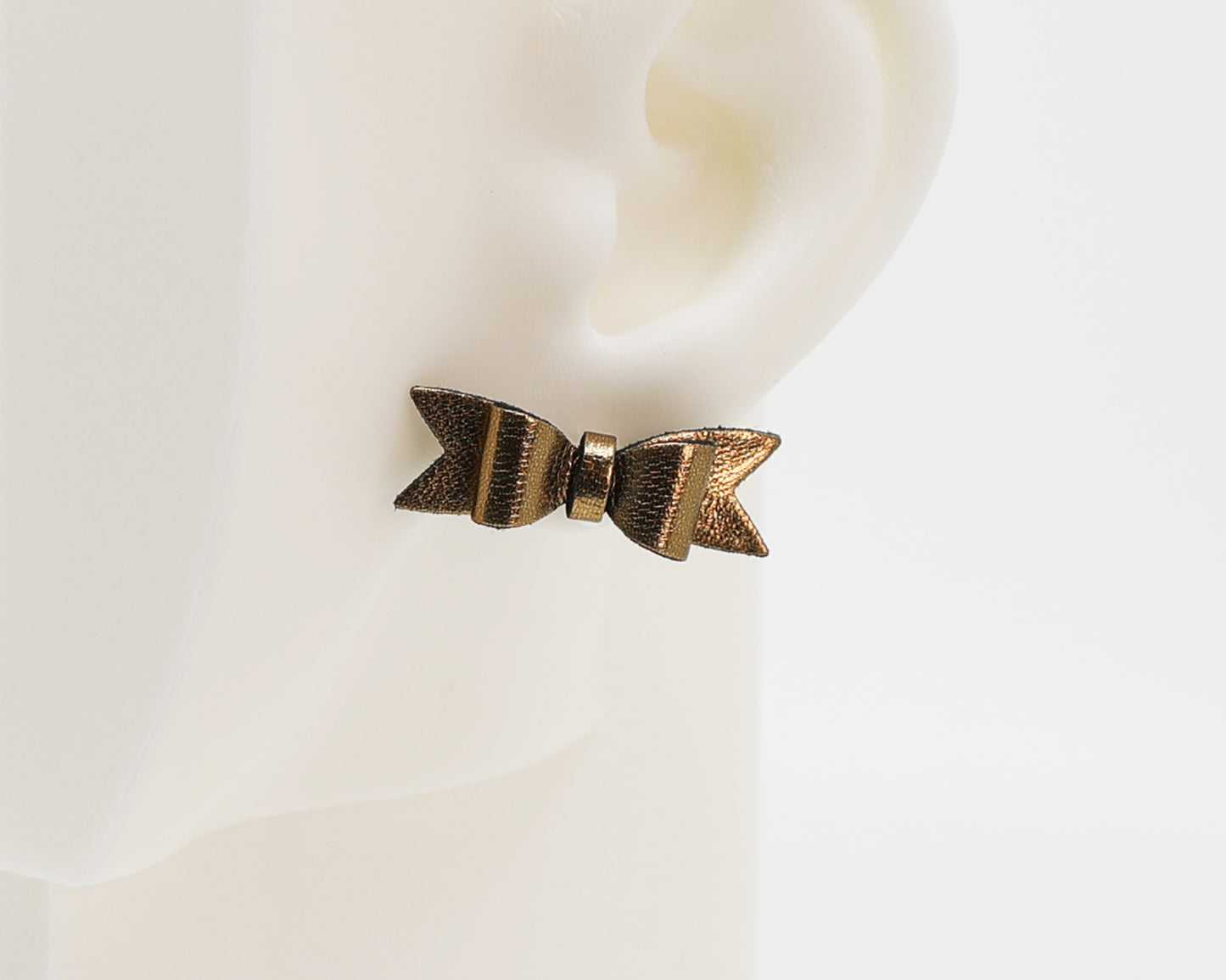 Italian Leather Bow #A030 Earrings