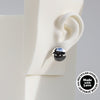 Mismatched Pugs Sterling Silver Dome Earrings #AD010