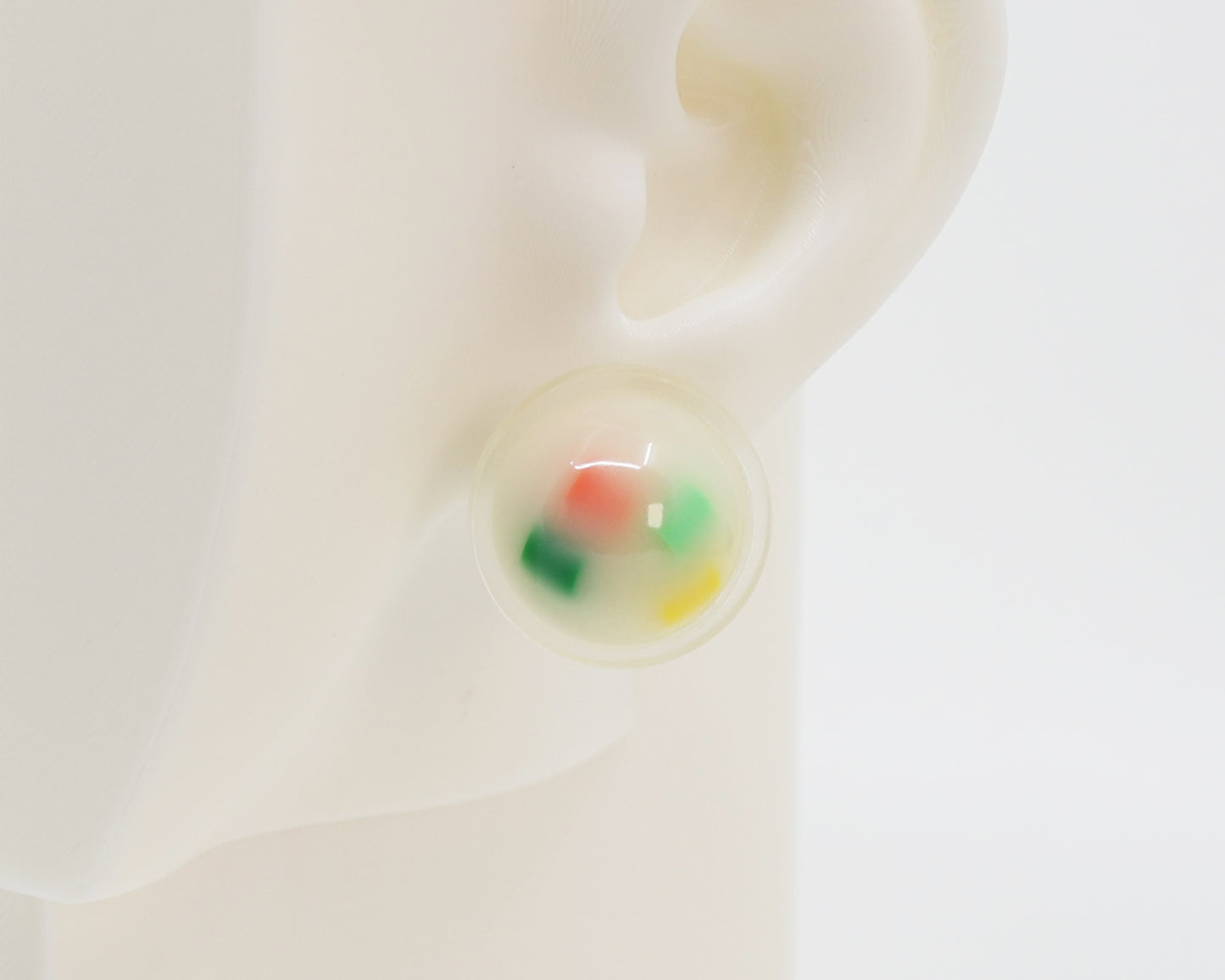 Asymmetrical Resin Earrings #A003