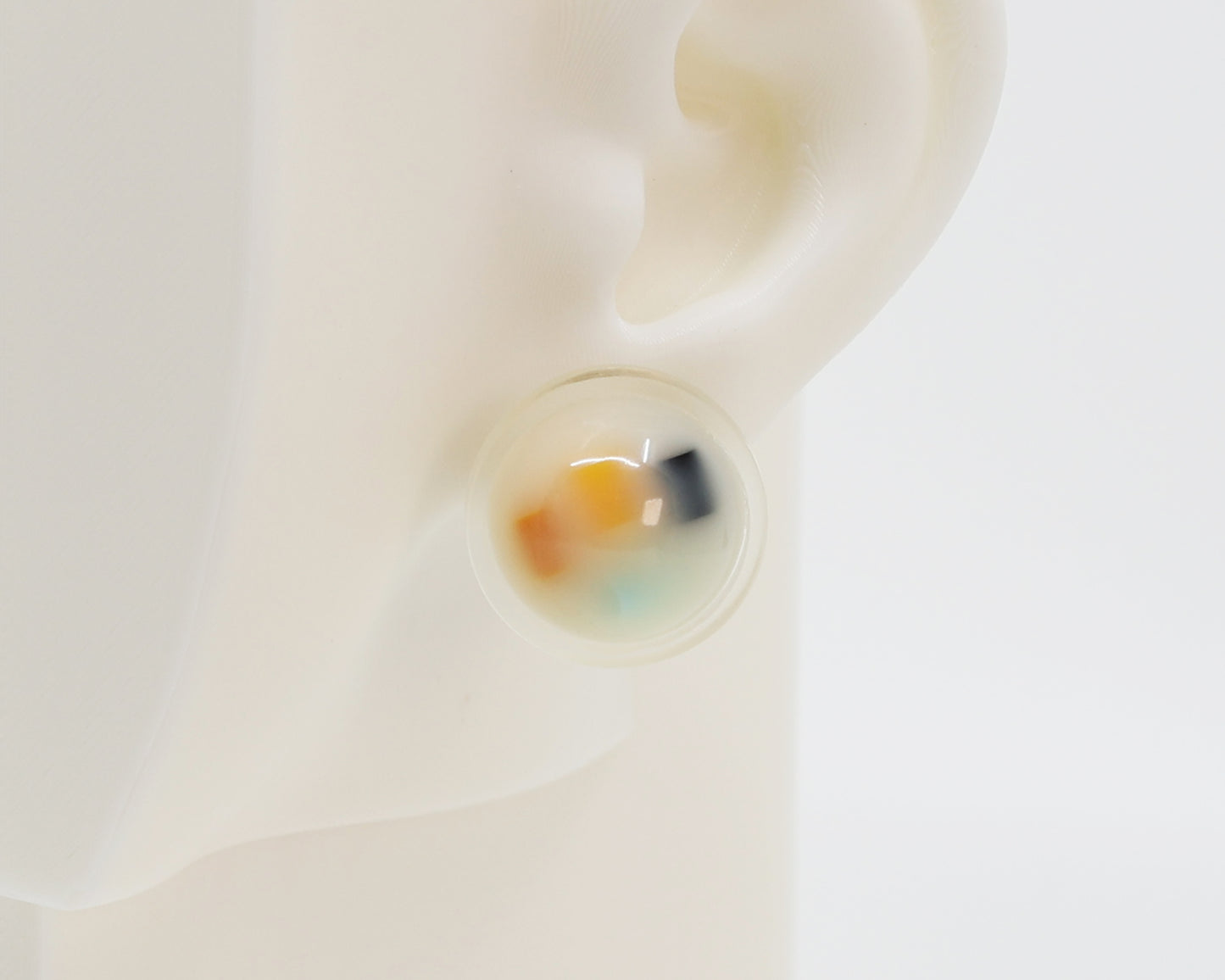 Asymmetrical Resin Earrings #A004