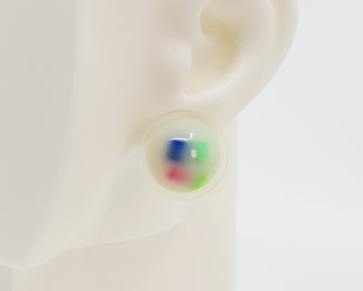 Asymmetrical Resin Earrings #A004