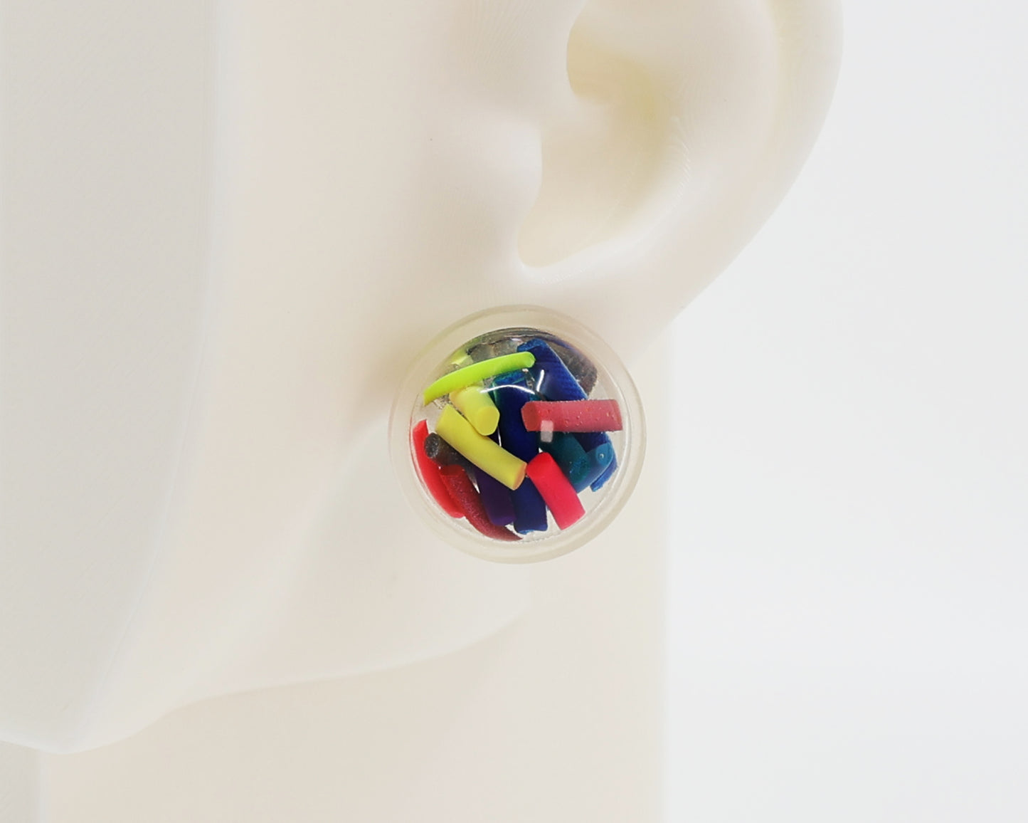 Asymmetrical Resin Earrings #A006