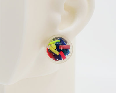 Asymmetrical Resin Earrings #A006