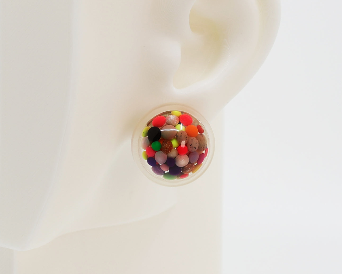 Asymmetrical Resin Earrings #A007