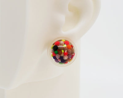 Asymmetrical Resin Earrings #A007
