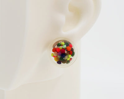 Asymmetrical Resin Earrings #A007