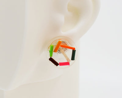 Asymmetrical Resin Earrings #A008