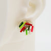 Asymmetrical Resin Earrings #A008