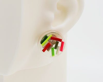 Asymmetrical Resin Earrings #A008