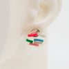Asymmetrical Resin Earrings #A009