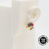 Asymmetrical Resin Earrings #A009