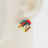 Asymmetrical Resin Earrings #A009