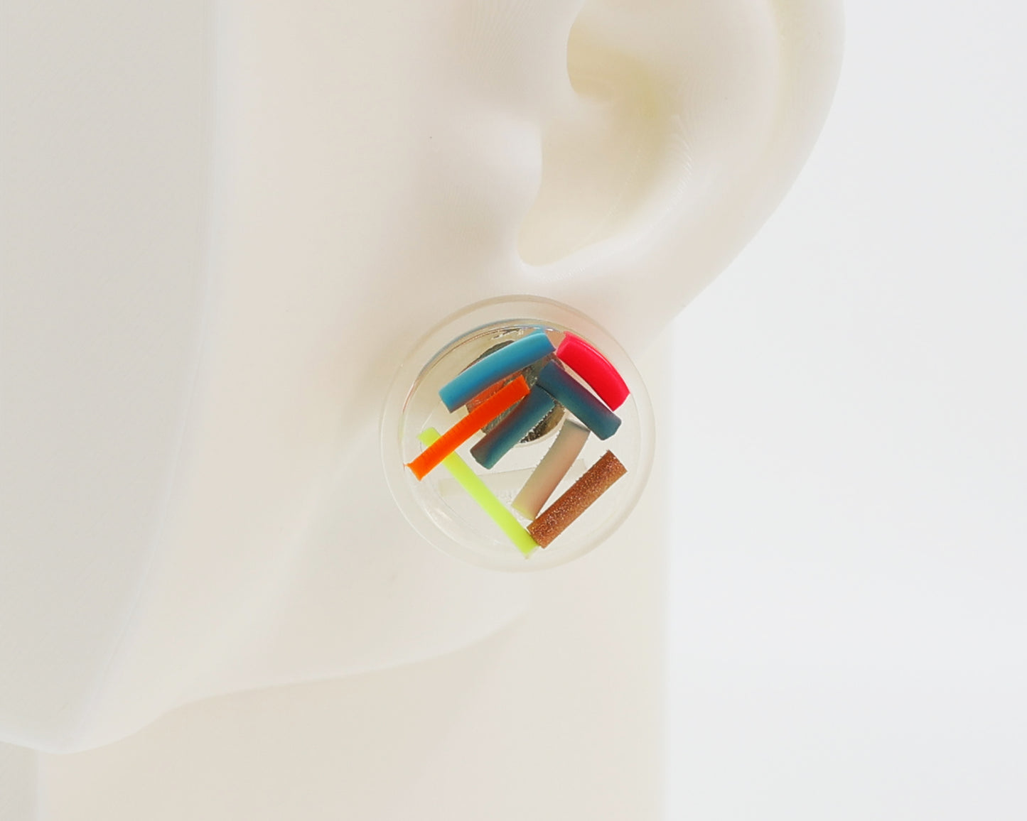 Asymmetrical Resin Earrings #A009