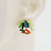 Asymmetrical Resin Earrings #A010
