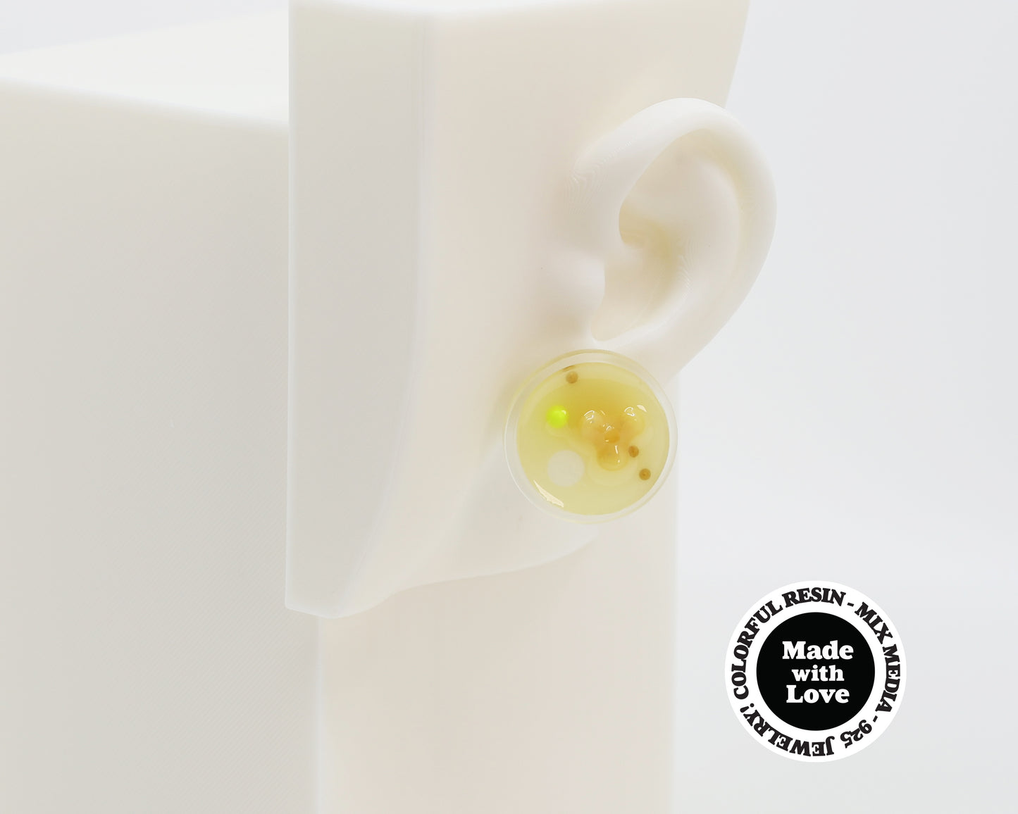 Asymmetrical Resin Earrings #A011
