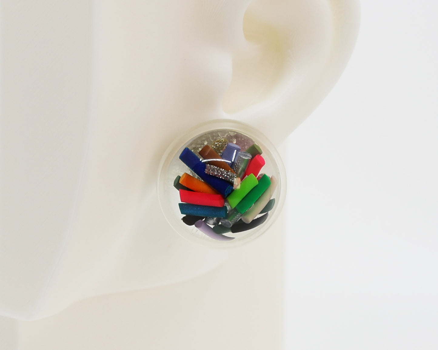 Asymmetrical Resin Earrings #A014
