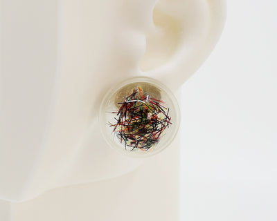 Asymmetrical Resin Earrings #A015