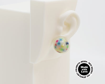 Asymmetrical Resin Earrings #A018
