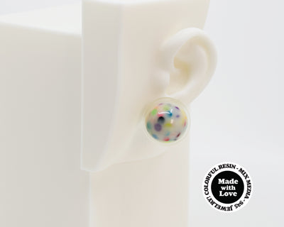 Asymmetrical Resin Earrings #A018