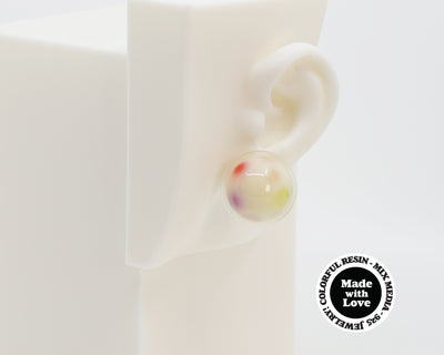 Asymmetrical Resin Earrings #A020