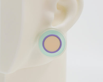 Asymmetrical Concentric Circle #A001 Earrings