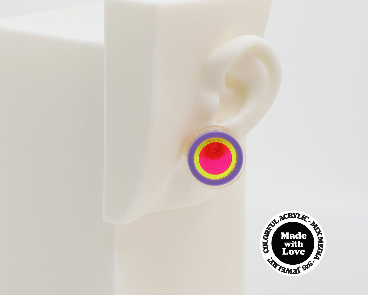 Asymmetrical Concentric Circle #A003 Earrings