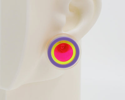 Asymmetrical Concentric Circle #A003 Earrings