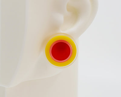 Asymmetrical Concentric Circle #A004 Earrings