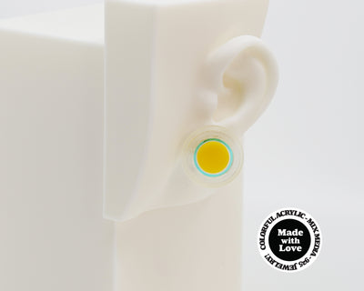 Asymmetrical Concentric Circle #A005 Earrings