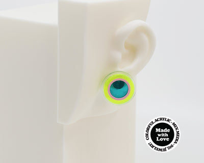 Asymmetrical Concentric Circle #A009 Earrings