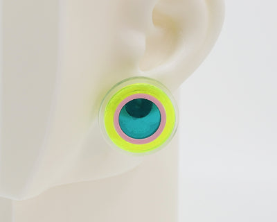 Asymmetrical Concentric Circle #A009 Earrings